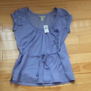 NWT banana republic cap sleeve shirt large